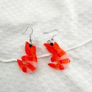Shrimp Earrings, Shrimp Gifts, Novelty Earrings, Sushi Earrings